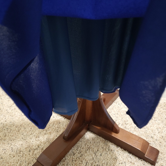 VTG Benjamin A. Blue Sapphire A-line Ankle Length Short Sleeve Dress Siz… - Picture 9 of 9